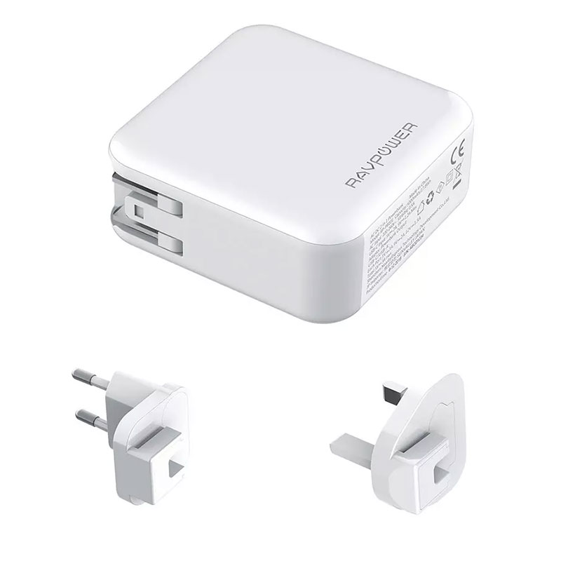 RAVPower-18W-2-Port-5000mAh-2-in-1-Wall-Charger-Portable-Charger-RP-PB101-White-1-1