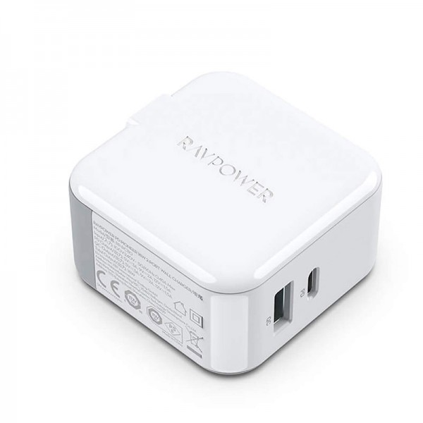 RAVPower-PD-Pioneer-18W-2-Port-USB-Wall-Charger-UK-RP-PC110-White-2-1-600x600